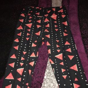 Lularoe OS leggings. Cute fun watermelon design.